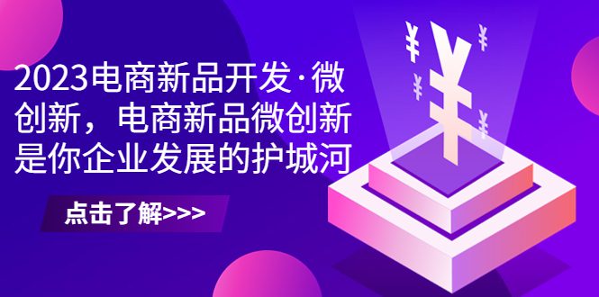 2023电商新品开发·微创新,电商新品微创新是你企业发展的护城河/G1982期-1 2023电商新品开发·微创新,电商新品微创新是你企业发展的护城河/G1982期-1