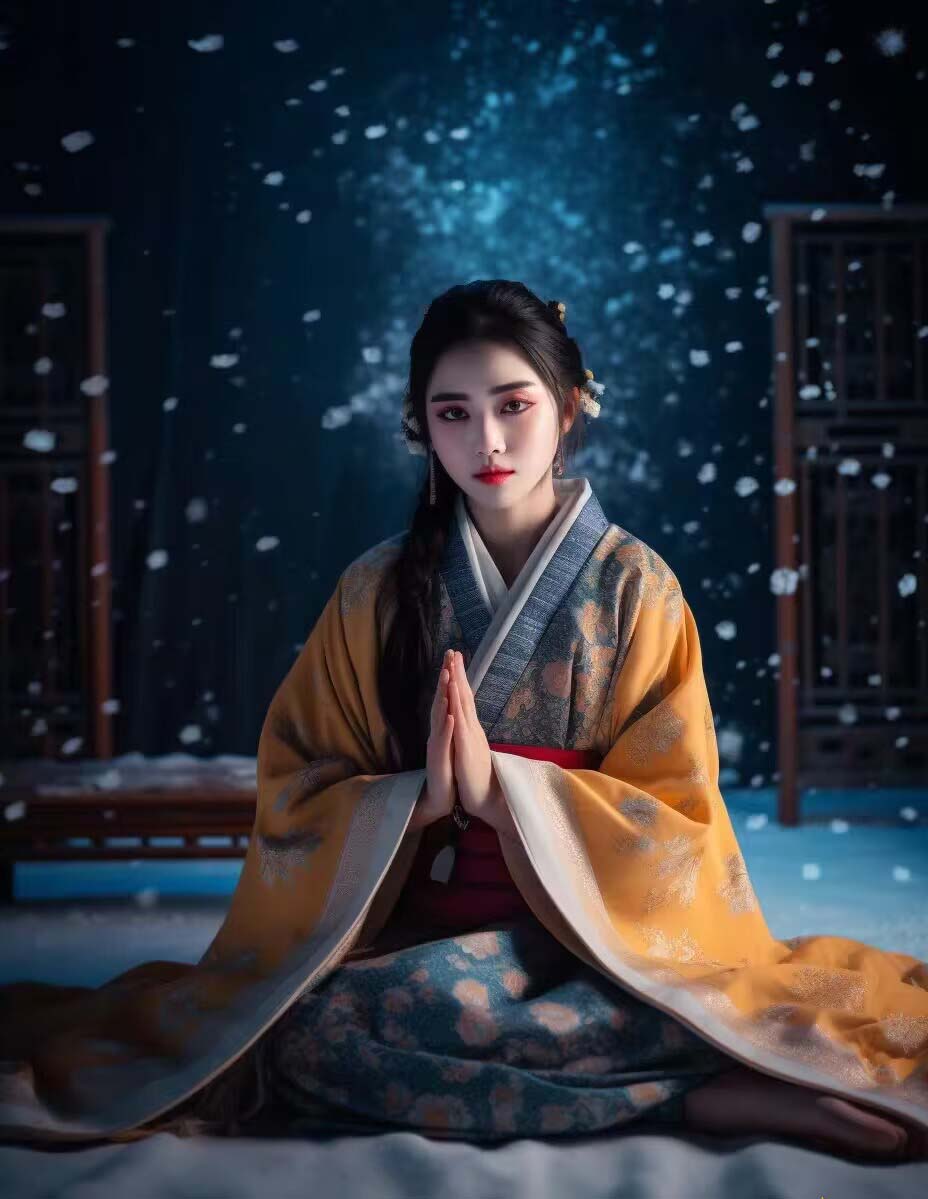 Midjourney关键词-AI生成中国风古装汉服美女人像提示关键词/P1061期