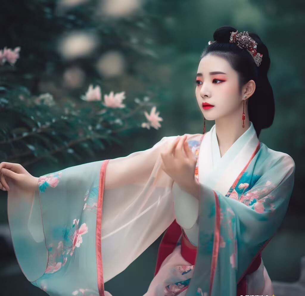 Midjourney关键词-AI生成中国风古装汉服美女人像提示关键词/P1061期