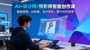AI+设计师/摄影师智能创作课:智能修图、AI绘画、设计优化,提升创作效率-久创网