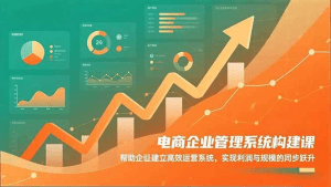电商企业管理系统构建课:帮助企业建立高效运营系统,实现利润与规模的同步跃升-久创网