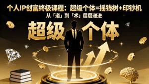 个人IP创富终极课程:超级个体=摇钱树+印钞机,从「道」到「术」层层递进-久创网